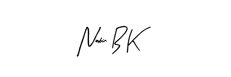 Use a signature maker to create a handwritten signature online. With this signature software, you can design (Arty Signature) your own signature for name Nabin B K. Nabin B K signature style 8 images and pictures png