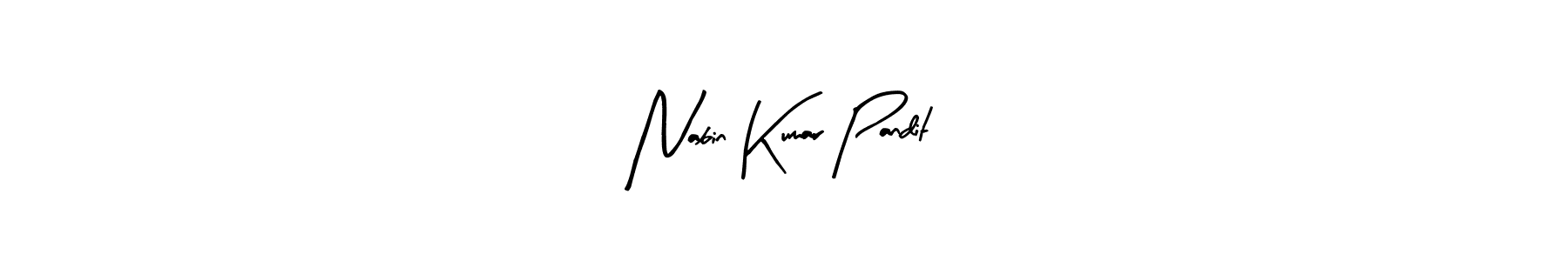 Use a signature maker to create a handwritten signature online. With this signature software, you can design (Arty Signature) your own signature for name Nabin Kumar Pandit. Nabin Kumar Pandit signature style 8 images and pictures png