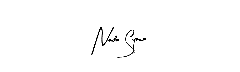 Nada Syaza stylish signature style. Best Handwritten Sign (Arty Signature) for my name. Handwritten Signature Collection Ideas for my name Nada Syaza. Nada Syaza signature style 8 images and pictures png
