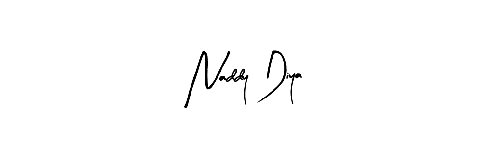 How to make Naddy Diya name signature. Use Arty Signature style for creating short signs online. This is the latest handwritten sign. Naddy Diya signature style 8 images and pictures png
