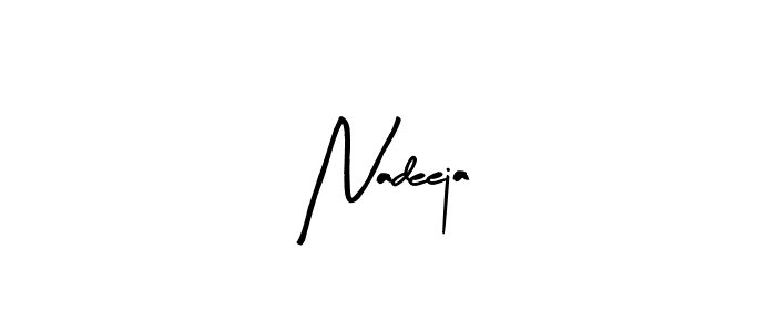 The best way (Arty Signature) to make a short signature is to pick only two or three words in your name. The name Nadeeja include a total of six letters. For converting this name. Nadeeja signature style 8 images and pictures png