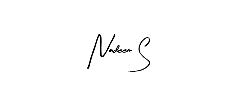 This is the best signature style for the Nadeem S name. Also you like these signature font (Arty Signature). Mix name signature. Nadeem S signature style 8 images and pictures png