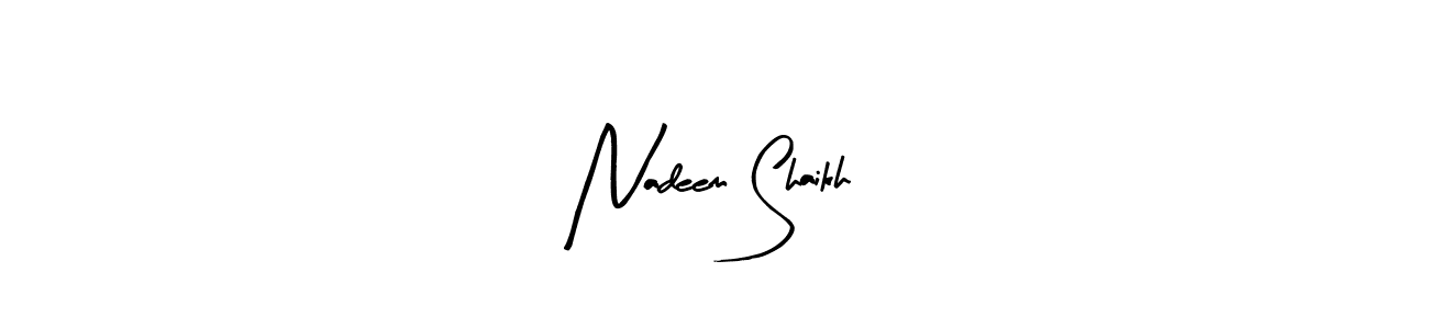 Make a beautiful signature design for name Nadeem Shaikh. Use this online signature maker to create a handwritten signature for free. Nadeem Shaikh signature style 8 images and pictures png