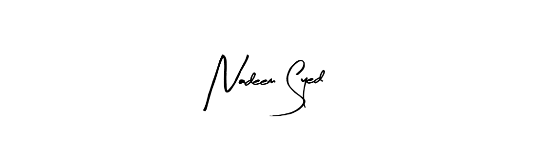 It looks lik you need a new signature style for name Nadeem Syed. Design unique handwritten (Arty Signature) signature with our free signature maker in just a few clicks. Nadeem Syed signature style 8 images and pictures png