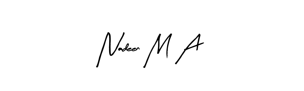 Make a beautiful signature design for name Nadeen M A. Use this online signature maker to create a handwritten signature for free. Nadeen M A signature style 8 images and pictures png