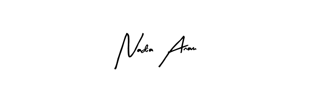 The best way (Arty Signature) to make a short signature is to pick only two or three words in your name. The name Nadia Anam include a total of six letters. For converting this name. Nadia Anam signature style 8 images and pictures png