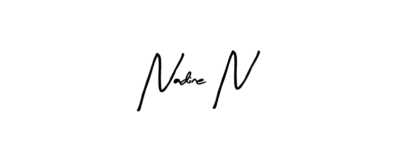 How to make Nadine N signature? Arty Signature is a professional autograph style. Create handwritten signature for Nadine N name. Nadine N signature style 8 images and pictures png