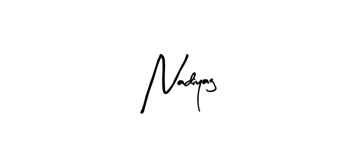 The best way (Arty Signature) to make a short signature is to pick only two or three words in your name. The name Nadiyag include a total of six letters. For converting this name. Nadiyag signature style 8 images and pictures png