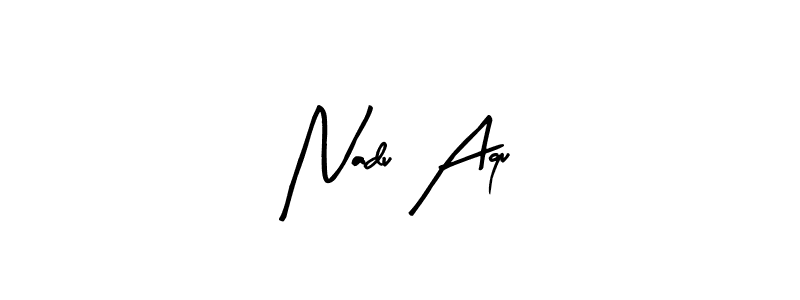if you are searching for the best signature style for your name Nadu Aqu. so please give up your signature search. here we have designed multiple signature styles  using Arty Signature. Nadu Aqu signature style 8 images and pictures png