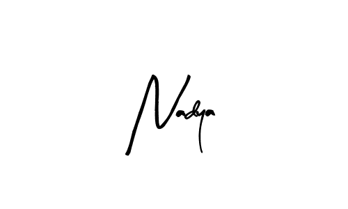 Also You can easily find your signature by using the search form. We will create Nadya name handwritten signature images for you free of cost using Arty Signature sign style. Nadya signature style 8 images and pictures png