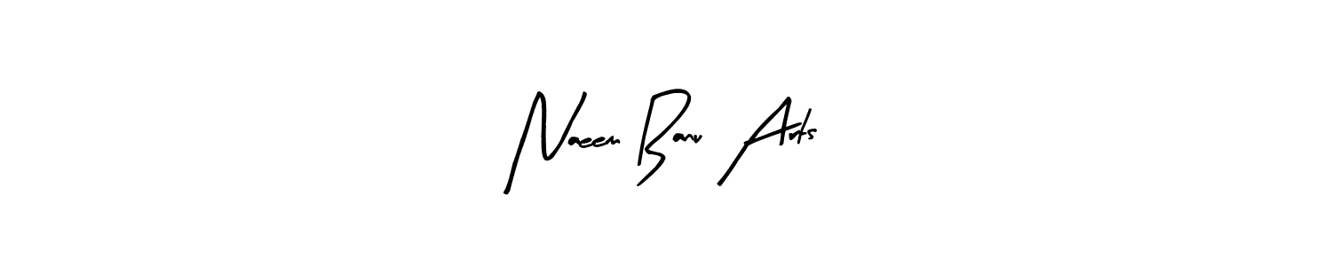 How to make Naeem Banu Arts name signature. Use Arty Signature style for creating short signs online. This is the latest handwritten sign. Naeem Banu Arts signature style 8 images and pictures png