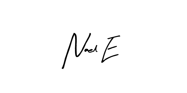 The best way (Arty Signature) to make a short signature is to pick only two or three words in your name. The name Nael E include a total of six letters. For converting this name. Nael E signature style 8 images and pictures png