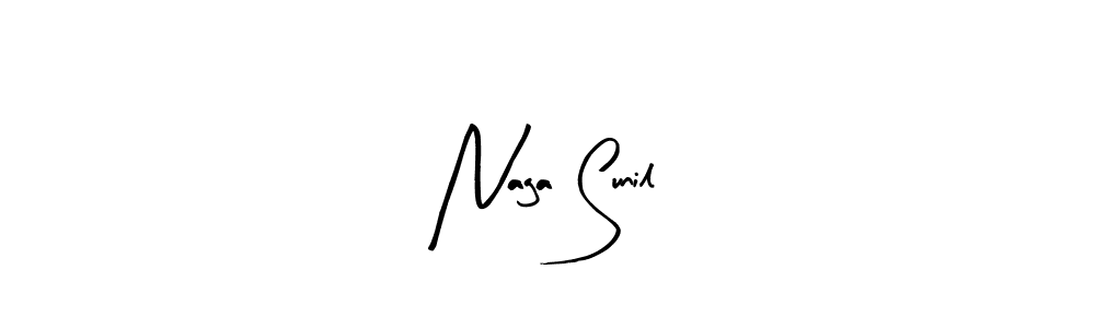 The best way (Arty Signature) to make a short signature is to pick only two or three words in your name. The name Naga Sunil include a total of six letters. For converting this name. Naga Sunil signature style 8 images and pictures png