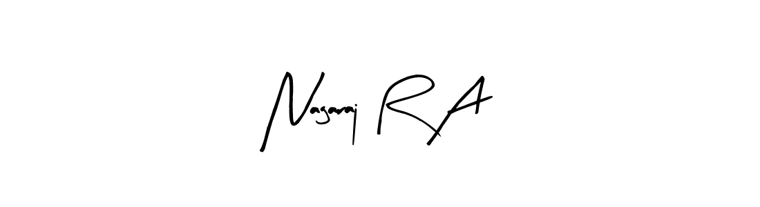 How to make Nagaraj R A name signature. Use Arty Signature style for creating short signs online. This is the latest handwritten sign. Nagaraj R A signature style 8 images and pictures png