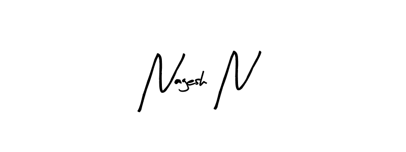 Create a beautiful signature design for name Nagesh N. With this signature (Arty Signature) fonts, you can make a handwritten signature for free. Nagesh N signature style 8 images and pictures png