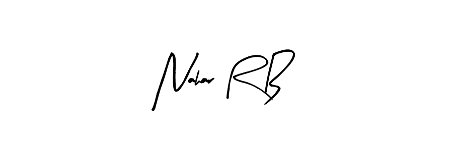 Arty Signature is a professional signature style that is perfect for those who want to add a touch of class to their signature. It is also a great choice for those who want to make their signature more unique. Get Nahar R B name to fancy signature for free. Nahar R B signature style 8 images and pictures png