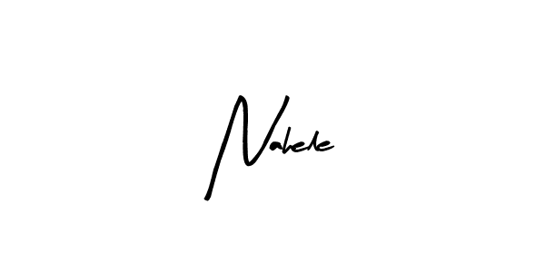 Make a beautiful signature design for name Nahele. With this signature (Arty Signature) style, you can create a handwritten signature for free. Nahele signature style 8 images and pictures png