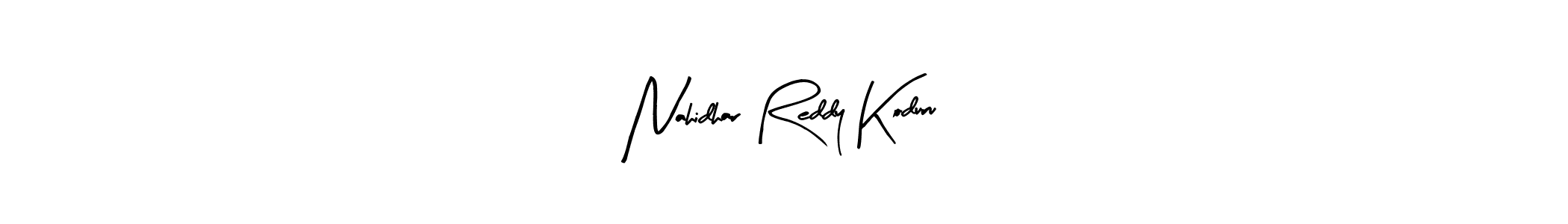 Make a beautiful signature design for name Nahidhar Reddy Koduru. Use this online signature maker to create a handwritten signature for free. Nahidhar Reddy Koduru signature style 8 images and pictures png