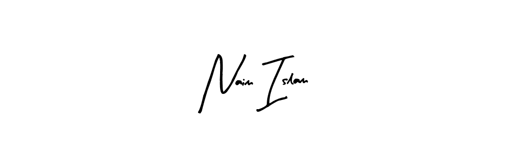 Similarly Arty Signature is the best handwritten signature design. Signature creator online .You can use it as an online autograph creator for name Naim Islam. Naim Islam signature style 8 images and pictures png