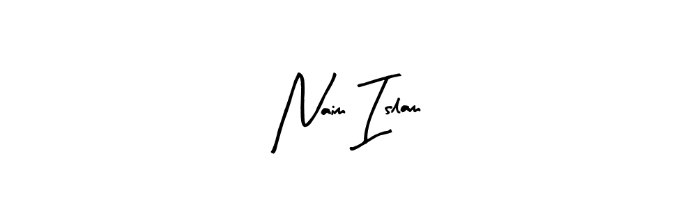 Make a beautiful signature design for name Naim Islam. With this signature (Arty Signature) style, you can create a handwritten signature for free. Naim Islam signature style 8 images and pictures png