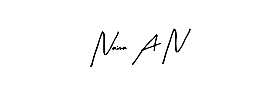 Arty Signature is a professional signature style that is perfect for those who want to add a touch of class to their signature. It is also a great choice for those who want to make their signature more unique. Get Naima A N name to fancy signature for free. Naima A N signature style 8 images and pictures png