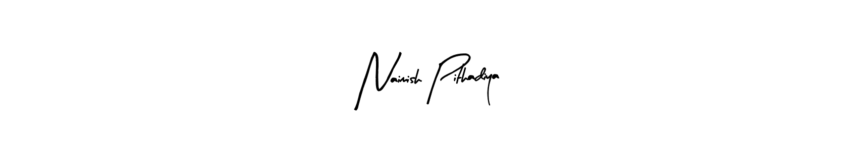 The best way (Arty Signature) to make a short signature is to pick only two or three words in your name. The name Naimish Pithadiya include a total of six letters. For converting this name. Naimish Pithadiya signature style 8 images and pictures png
