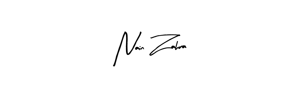 Make a beautiful signature design for name Nain Zahra. With this signature (Arty Signature) style, you can create a handwritten signature for free. Nain Zahra signature style 8 images and pictures png