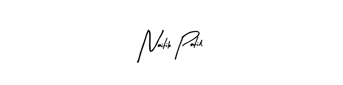 The best way (Arty Signature) to make a short signature is to pick only two or three words in your name. The name Naitik Patil include a total of six letters. For converting this name. Naitik Patil signature style 8 images and pictures png