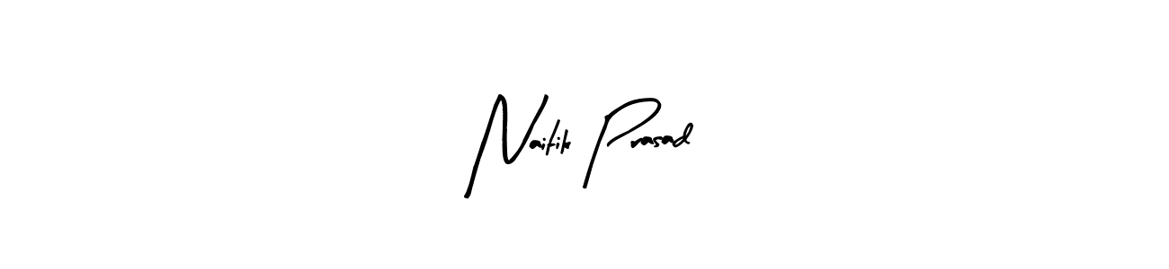 The best way (Arty Signature) to make a short signature is to pick only two or three words in your name. The name Naitik Prasad include a total of six letters. For converting this name. Naitik Prasad signature style 8 images and pictures png