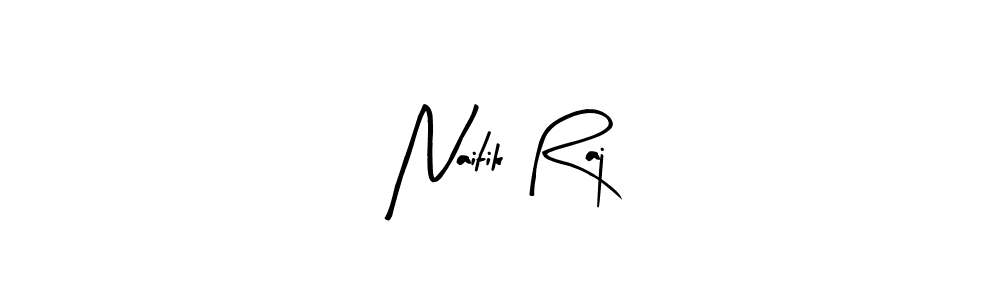 Arty Signature is a professional signature style that is perfect for those who want to add a touch of class to their signature. It is also a great choice for those who want to make their signature more unique. Get Naitik Raj name to fancy signature for free. Naitik Raj signature style 8 images and pictures png
