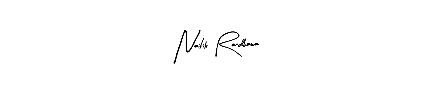 Create a beautiful signature design for name Naitik Randhawa. With this signature (Arty Signature) fonts, you can make a handwritten signature for free. Naitik Randhawa signature style 8 images and pictures png