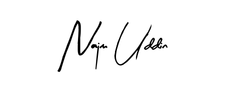 The Arty Signature font transforms the name Najm Uddin into an executive sign with sharp precision and distinguished character. Najm Uddin signature style 8 images and pictures png
