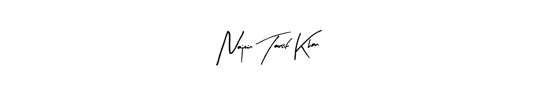 Use a signature maker to create a handwritten signature online. With this signature software, you can design (Arty Signature) your own signature for name Najmin Tausif Khan. Najmin Tausif Khan signature style 8 images and pictures png