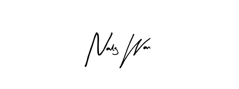 Best and Professional Signature Style for Nalg Wan. Arty Signature Best Signature Style Collection. Nalg Wan signature style 8 images and pictures png