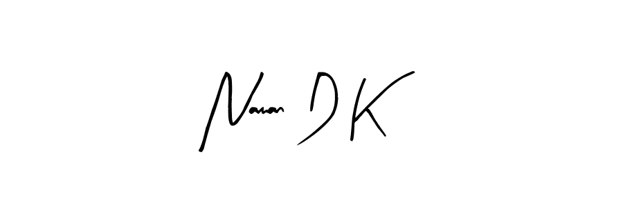 It looks lik you need a new signature style for name Naman D K. Design unique handwritten (Arty Signature) signature with our free signature maker in just a few clicks. Naman D K signature style 8 images and pictures png