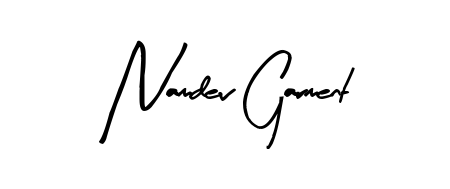 Achieve flawless digital penmanship with Namdev Garment name in Arty Signature font. The perfect tool for creating online signatures. Namdev Garment signature style 8 images and pictures png