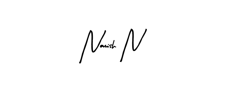 Also You can easily find your signature by using the search form. We will create Namish N name handwritten signature images for you free of cost using Arty Signature sign style. Namish N signature style 8 images and pictures png