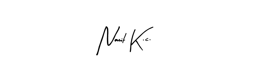 Use a signature maker to create a handwritten signature online. With this signature software, you can design (Arty Signature) your own signature for name Namit K.c.. Namit K.c. signature style 8 images and pictures png
