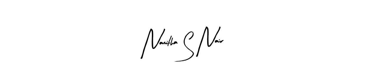 Also You can easily find your signature by using the search form. We will create Namitha S Nair name handwritten signature images for you free of cost using Arty Signature sign style. Namitha S Nair signature style 8 images and pictures png