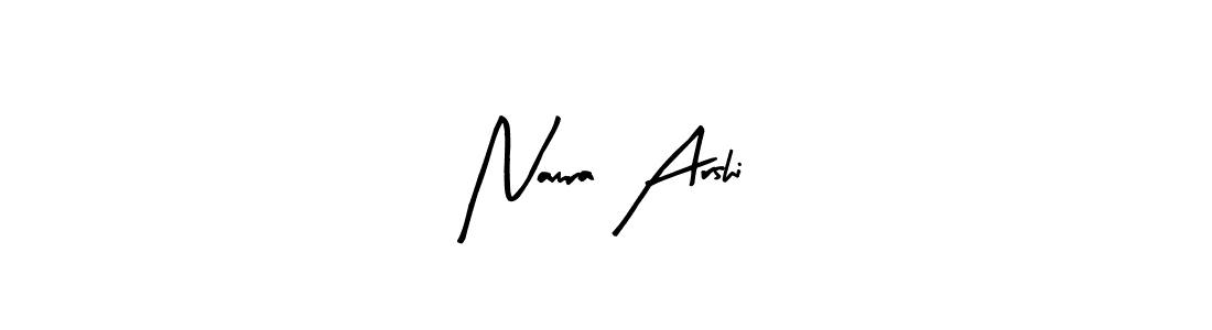 Also You can easily find your signature by using the search form. We will create Namra Arshi name handwritten signature images for you free of cost using Arty Signature sign style. Namra Arshi signature style 8 images and pictures png