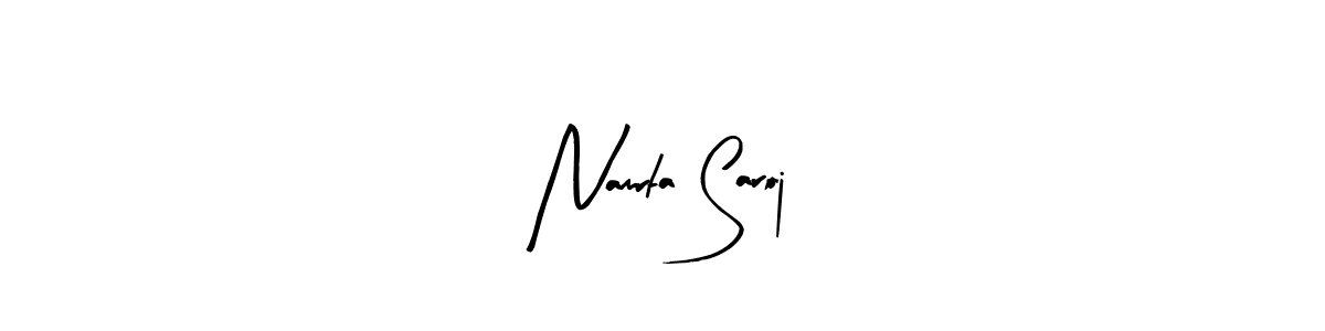 Design your own signature with our free online signature maker. With this signature software, you can create a handwritten (Arty Signature) signature for name Namrta Saroj. Namrta Saroj signature style 8 images and pictures png