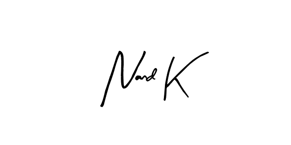 Similarly Arty Signature is the best handwritten signature design. Signature creator online .You can use it as an online autograph creator for name Nand K. Nand K signature style 8 images and pictures png