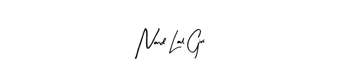 Design your own signature with our free online signature maker. With this signature software, you can create a handwritten (Arty Signature) signature for name Nand Lal Giri. Nand Lal Giri signature style 8 images and pictures png