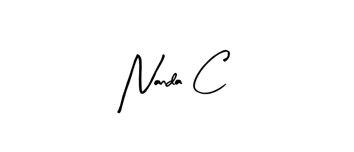 You should practise on your own different ways (Arty Signature) to write your name (Nanda C) in signature. don't let someone else do it for you. Nanda C signature style 8 images and pictures png