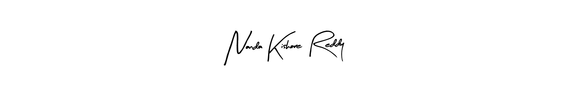 Design your own signature with our free online signature maker. With this signature software, you can create a handwritten (Arty Signature) signature for name Nanda Kishore Reddy. Nanda Kishore Reddy signature style 8 images and pictures png