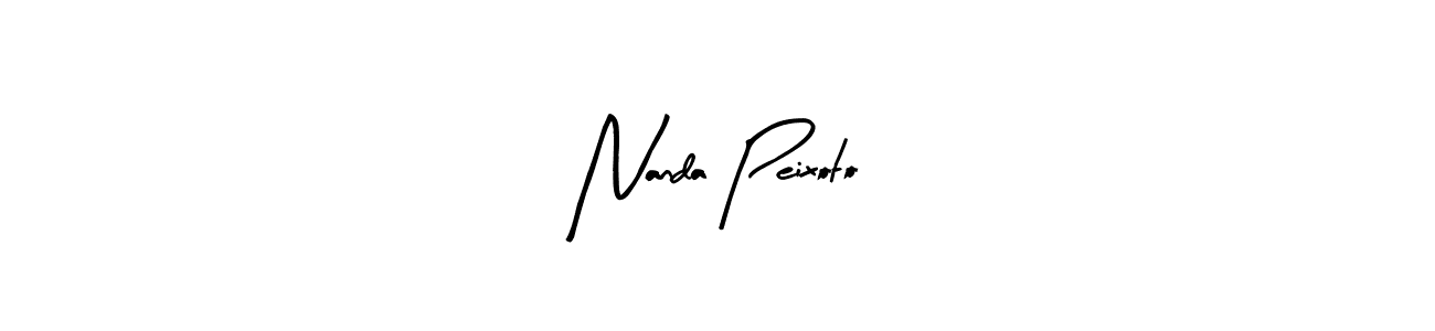 How to make Nanda Peixoto name signature. Use Arty Signature style for creating short signs online. This is the latest handwritten sign. Nanda Peixoto signature style 8 images and pictures png