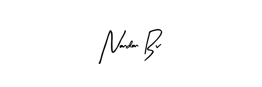 Use a signature maker to create a handwritten signature online. With this signature software, you can design (Arty Signature) your own signature for name Nandan Bv. Nandan Bv signature style 8 images and pictures png