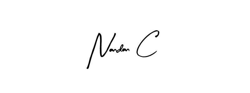 How to make Nandan C signature? Arty Signature is a professional autograph style. Create handwritten signature for Nandan C name. Nandan C signature style 8 images and pictures png