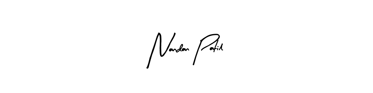 Create a beautiful signature design for name Nandan Patil. With this signature (Arty Signature) fonts, you can make a handwritten signature for free. Nandan Patil signature style 8 images and pictures png