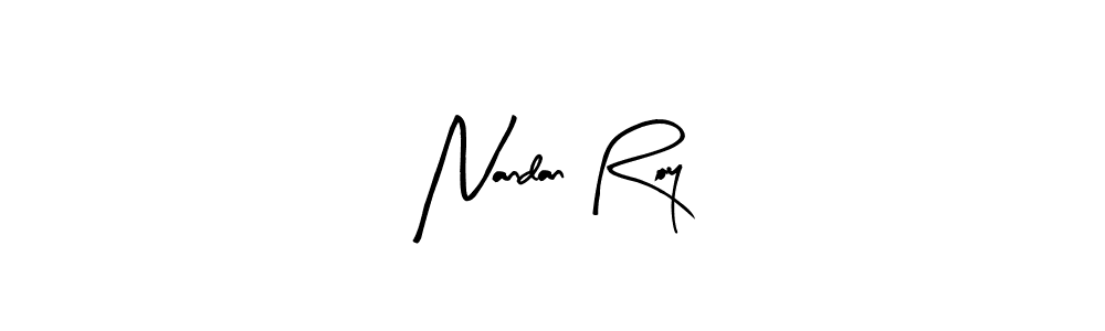 Arty Signature is a professional signature style that is perfect for those who want to add a touch of class to their signature. It is also a great choice for those who want to make their signature more unique. Get Nandan Roy name to fancy signature for free. Nandan Roy signature style 8 images and pictures png